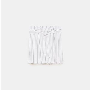 Zara Striped Asymmetrical Skort